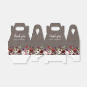 Rustiek Rood Blush Roze Rose Bloemen Bruiloft Bedankdoosjes (Uitgevouwen)