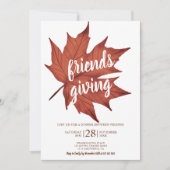 Rustiek rood bruin esdoornblad Thanksgiving Kaart (Voorkant)