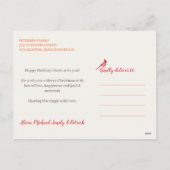 Rustiek rood roze sinaasappel hulst kerstkrans feestdagenkaart (Achterkant)