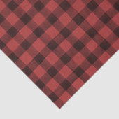 Rustiek Rood Zwart Buffel Check Cadeauverpakking Tissuepapier (Detail)