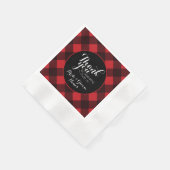 Rustiek Rood Zwart Buffel Plaid Patroon Dank u Servetten (Hoek)