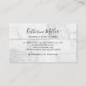 Rustiek Roos Eucalyptus Floral Botanical Wood Visitekaartje (Achterkant)