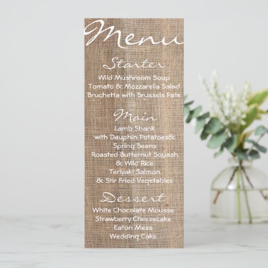 Rustiek Roos Menu (Staand voorkant)