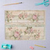 Rustiek  Roos ontkoppelde tissue papier (Craft)