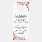 Rustiek Roze Bloemen Hangers van de huwelijksdeur (Voorkant)