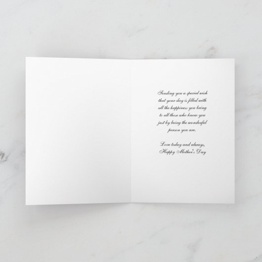 Rustiek Roze Bloemen Moederdag Moeder in de wet Kaart (Binnen)