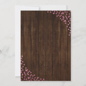 Rustiek Roze Bloemen String Lights Verjaardagsfees Kaart (Achterkant)