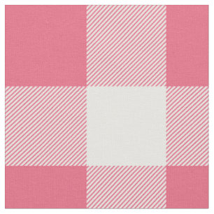 Rustiek roze en witte Buffalo Plaid Stof