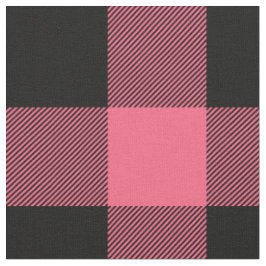 Rustiek roze en zwarte Buffalo Plaid Stof