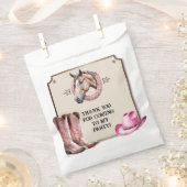 Rustiek Roze Paardrijden Verjaardagsfeest Bedankzakje (Geknipt)