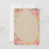 Rustiek roze pompoen eerste verjaardag uitnodiging (Achterkant)