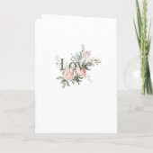 Rustiek Roze Roze Bloemen Bruiloft Boekje Programma (Achterkant)