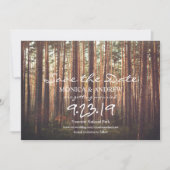 Rustiek Save the Date Bos Tree uitnodiging (Voorkant)