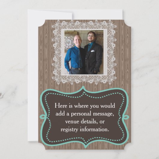 Rustiek Save the Date, Twee Grooms Save The Date (Achterkant)