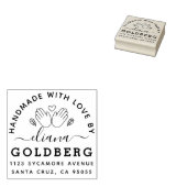 Rustiek Schattig Handgemaakt Met Liefde Arts & Cra Rubberstempel (Gestempeld)