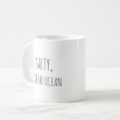 Rustiek Schattige strand Ocean Pun grappen Grappig Koffiemok (Voorkant links)