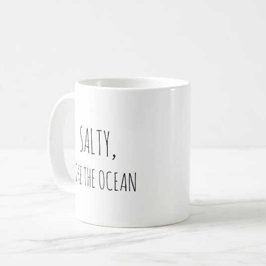 Rustiek Schattige strand Ocean Pun grappen Grappig Koffiemok (Voorkant links)