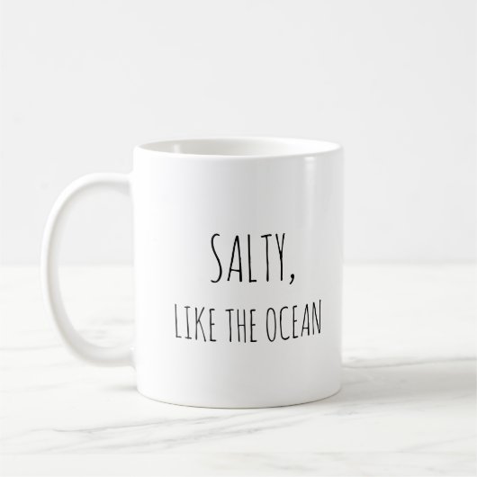 Rustiek Schattige strand Ocean Pun grappen Grappig Koffiemok (Links)