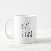 Rustiek Schattige strand Pun grappen Grappig Quote Koffiemok (Links)