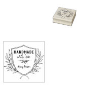 Rustiek schild gepersonaliseerd handgemaakt door rubberstempel (Gestempeld)