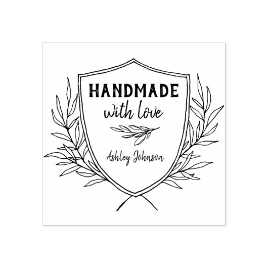 Rustiek schild gepersonaliseerd handgemaakt door rubberstempel (Afrduk)