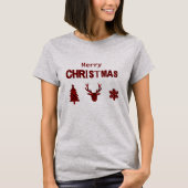 Rustiek Schots kerstscript T-shirt (Voorkant)