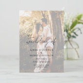 Rustiek Script Foto Modern Wedding Programma (Staand voorkant)