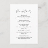 Rustiek Script Foto Moderne bruiloft Informatiekaartje (Voorkant)