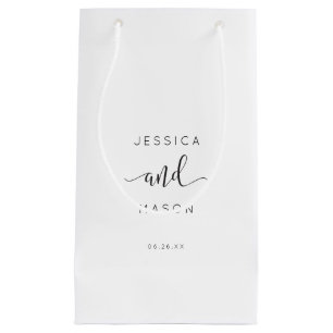 Rustiek Script Hotel Bruiloft Gift Bag Klein Cadeauzakje