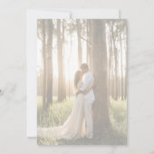 Rustiek Script Overlay Foto Budget Bruiloft Kaart (Achterkant)