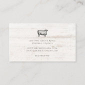 Rustiek Sheep Barn Wood Boerderij Visitekaartje (Achterkant)