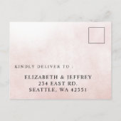 Rustiek Sinaasappel Bloemen Fall Wedding RSVP Briefkaart (Achterkant)