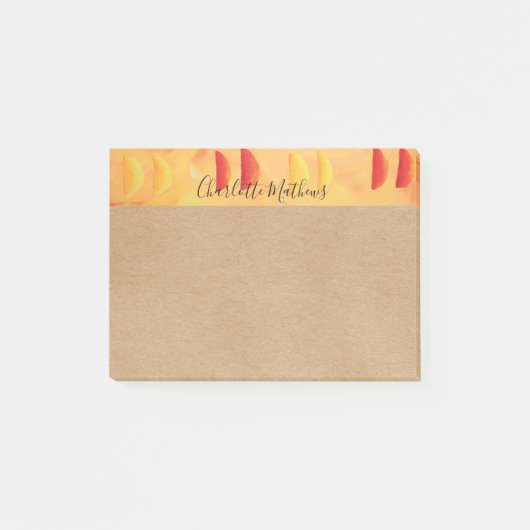 Rustiek Sinaasappel en Citrus Citrus gepersonalise Post-it® Notes (Voorkant)