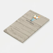 Rustiek Sinaasappel Gerber Daisy Mason Jar Persona Post-it® Notes (Schuin)