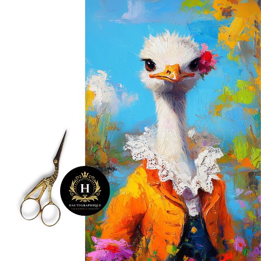 Rustiek Sinaasappel Moederdag struisvogel Decoupag Tissuepapier