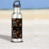 Rustiek sinaasappel roze bloem waterverf waterfles