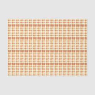 Rustiek Sinaasappel Waffle Plaid Moderne Boerderij Tissuepapier