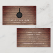 Rustiek Skillet Chef Cateraar Restaurant Visitekaartje (Voorkant / Achterkant)