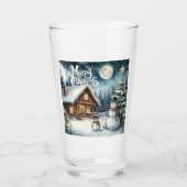 /Rustiek/Sneeuwman/Kerstmis Glas (Voorkant)