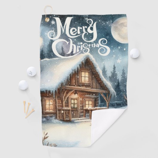 /Rustiek/Sneeuwman/Kerstmis Golfhanddoek (Insitu)