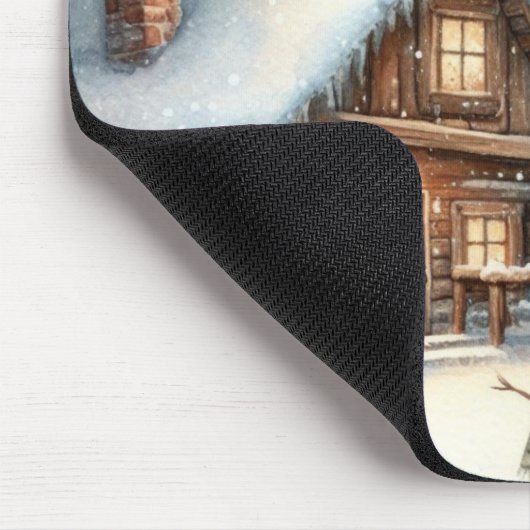 /Rustiek/Sneeuwman/Kerstmis Muismat (Hoek)