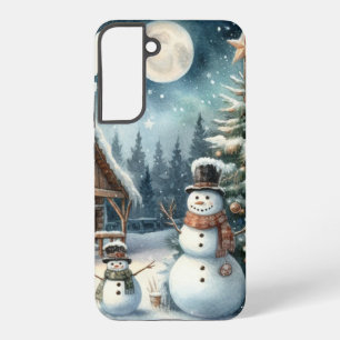 /Rustiek/Sneeuwman/Kerstmis Samsung Galaxy Hoesje