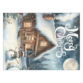 /Rustiek/Sneeuwman/Kerstmis Tafelkleed (Voorkant (Horizontaal))