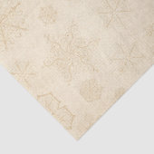 Rustiek sneeuwvlokpatroon  winterbruin geelbruin tissuepapier (Detail)