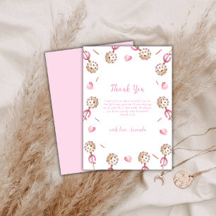 Rustiek Snoep Valentijn Sweetheat Baby shower Bedankkaart