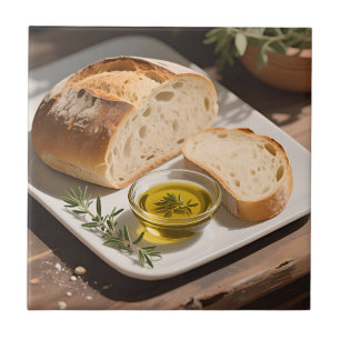 Rustiek Sourdough Brood Olijfolie Tegeltje