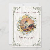 Rustiek  Spaans Mis Quince Quinceanera Kaart (Achterkant)
