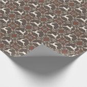 Rustiek springend hert vakantiepatroon cadeaupapier (Hoek)