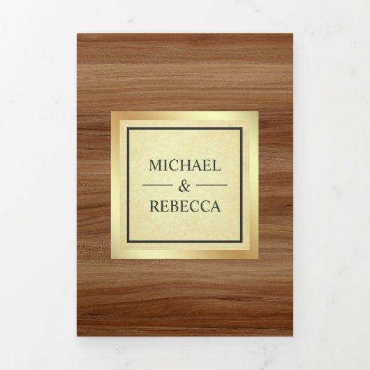 Rustiek Sprookje Kasteel Prinses Storybook Bruilof Drieluik Uitnodiging (Cover)