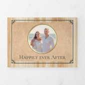 rustiek sprookje kasteel verhaal boek bruiloft drieluik uitnodiging (Cover)